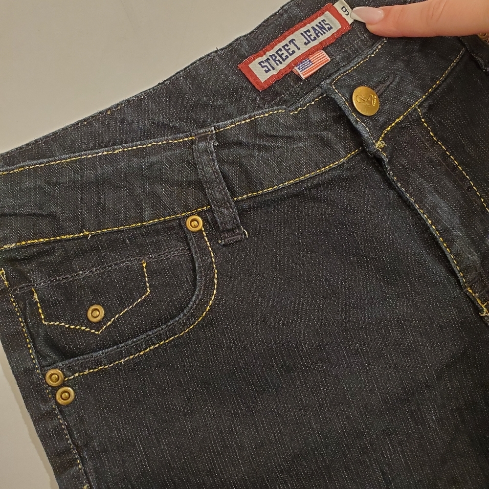 Street Jeans Brand Deep Blue/Black Skinny Jeans - Picture 6 of 6